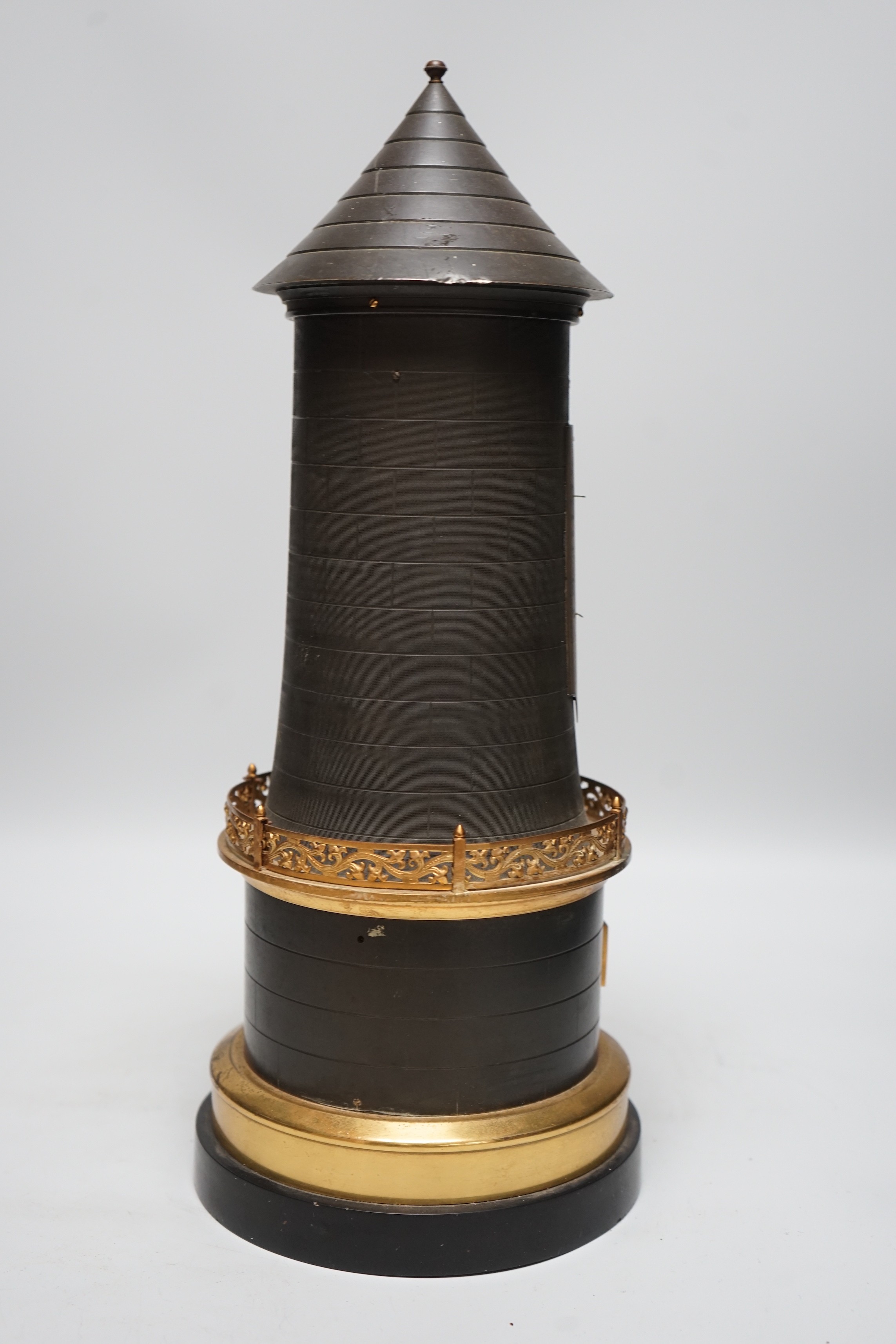 A late 19th century French industrial windmill clock, by Guilmet. 42cm tall